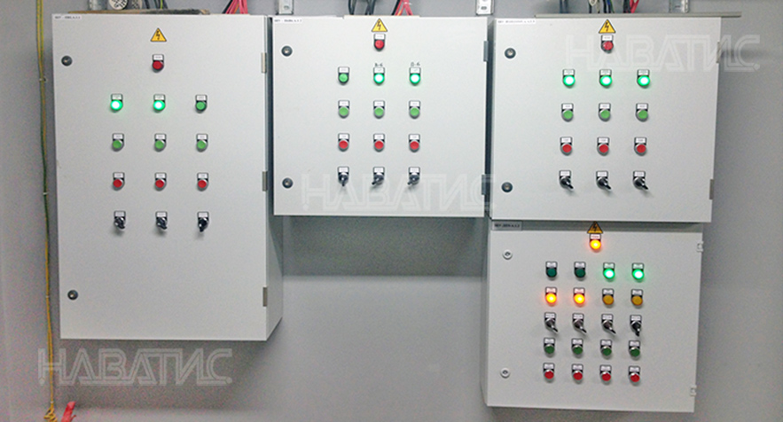 На фото выполнен монтаж шкафов автоматики на базе контроллеров 2Gi ( Segnetics) приточно-вытяжных и вытяжных систем вентиляции и кондиционирования.
